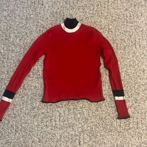 Zara long sleeve sweater in red.
